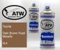 Preview: Toyota, Dark Brown Pearl Metallic, 4L4: 400ml Sprühdose + 400ml Klarlack - Set, von ATW Autoteile West.